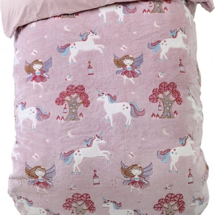 Sleeptime Unicorn Fairytale Glow In The Dark Quilt Cover Set - Single Bed Size