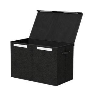 Keezi 1X Kids Toy Box Foldable Black