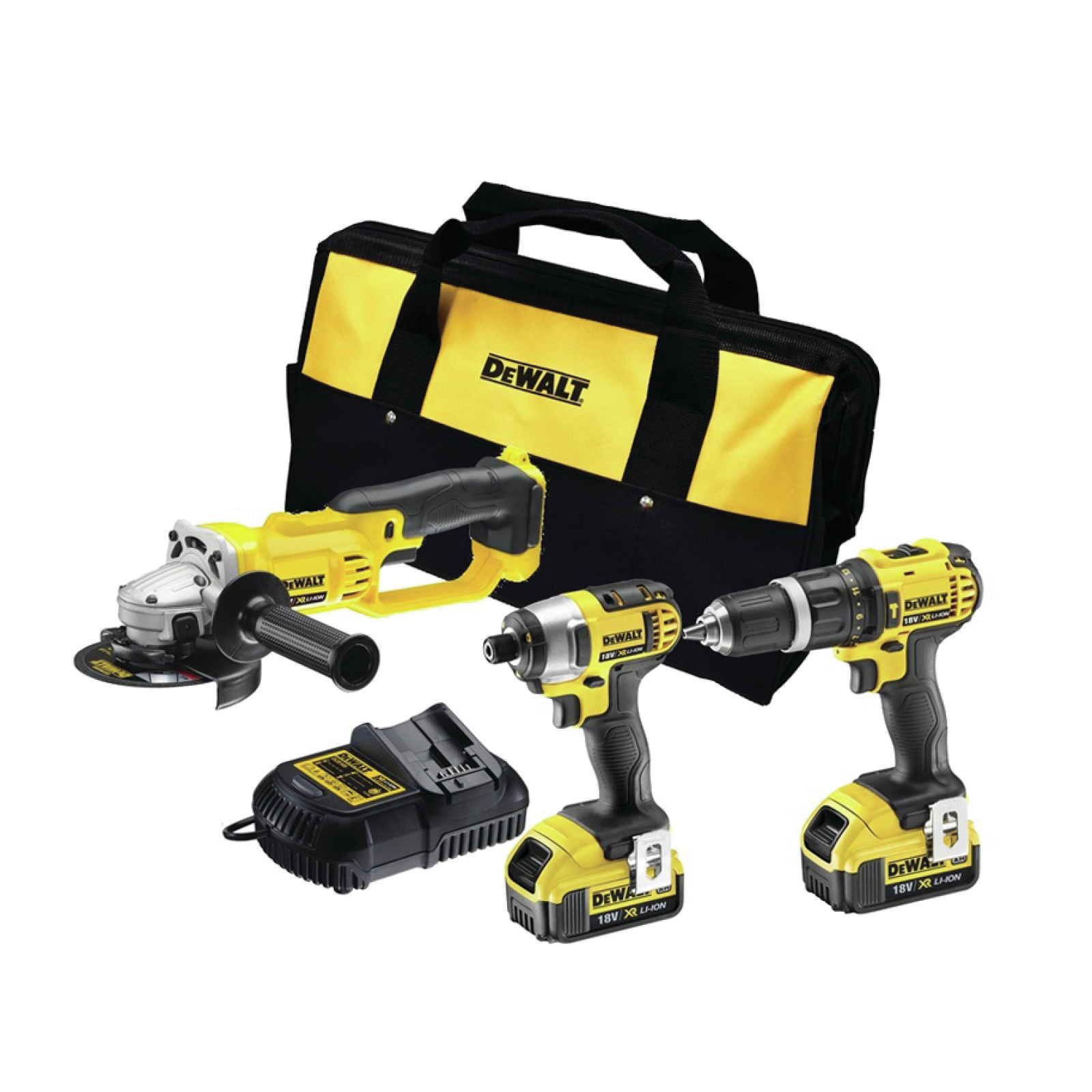 DeWALT 18V 3 Piece Cordless Combo Kit With 2 x 4.0AH Batteries product image