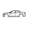 Ignite Laser Dodge 2021 Charger Scat Pack Silhouette Metal Wall Art Coated Black 47inch/120cm