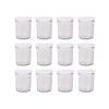 Argon Tableware Glass Jam Jars with White Lids - 150ml - Pack of 12