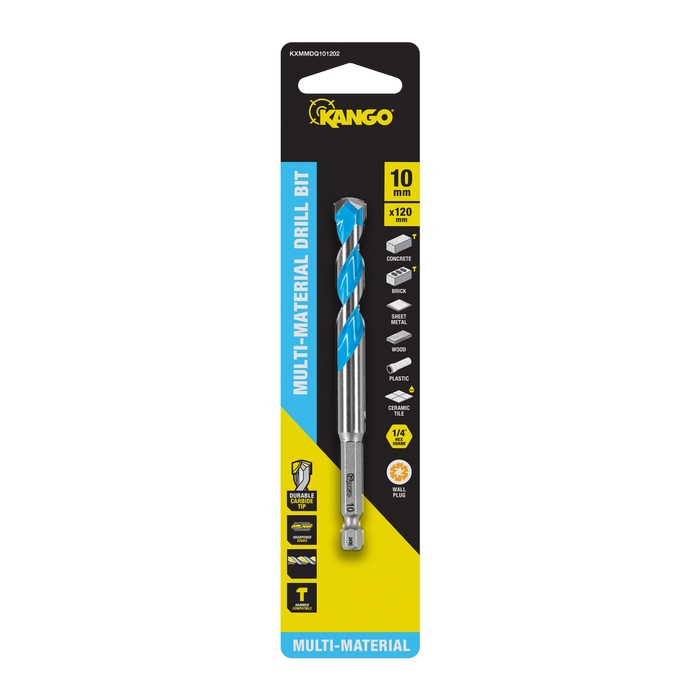 Kango 10 x 120mm 1/4" Multi-Material Drill Bit