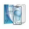 2 Pack MEZON iPhone 15 Plus (6.7") Full Cover Tempered Glass Screen Protectors