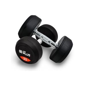 35lbs x 2 Commercial Grade Rubber Coated Cast Iron Dumbbell Hand Weight