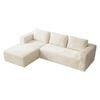 Oikiture Modular L Shape Compressed Sofa Couch Chaise Lounge Beige