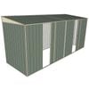 Build-a-Shed 1.5 x 4.5 x 2m Dual Single Sliding Side Door Skillion Shed - Green