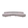 Montana 3 Seater Curved Fabric Sofa Champagne Beige