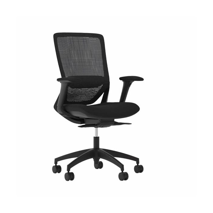 Olg Engage Office Chair With Arms Mesh Back Black Fabric Seat