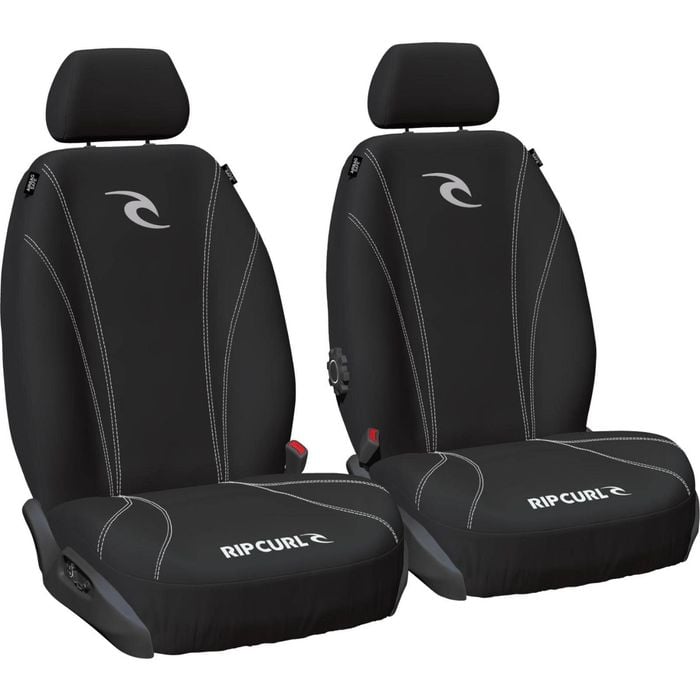 Rip Curl Logo Neoprene Black Front Seat Covers Universal Fit Waterproof