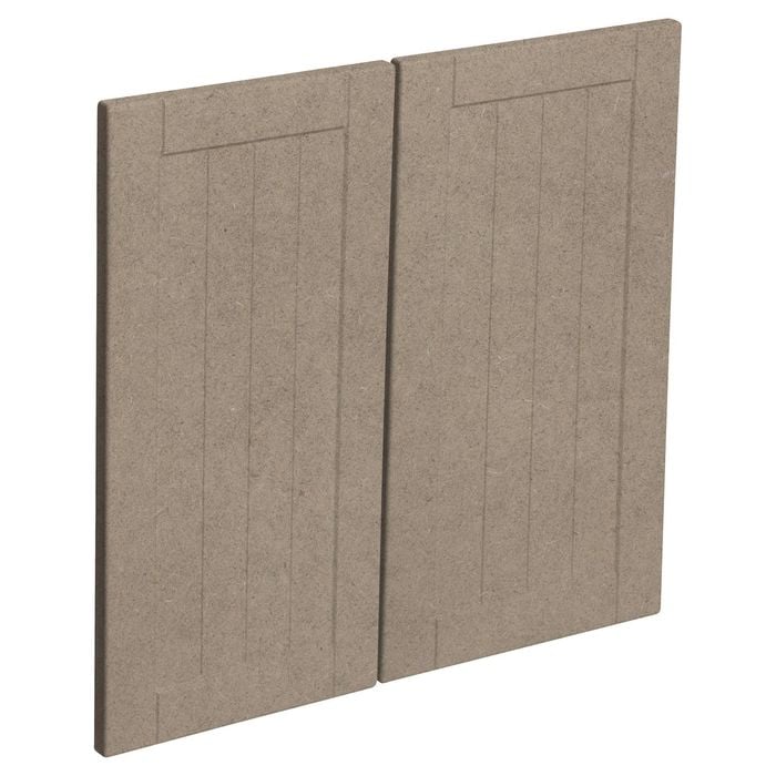 Kaboodle 600mm Raw Board Country Rangehood Doors - 2 Pack