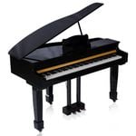 Maestro MGP800PB Digital Compact Grand Piano - 88-Key Weighted Progressive Hammer Action (POLISHED EBONY)