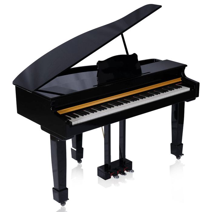 Maestro MGP800PB Digital Compact Grand Piano - 88-Key Weighted Progressive Hammer Action (POLISHED EBONY)