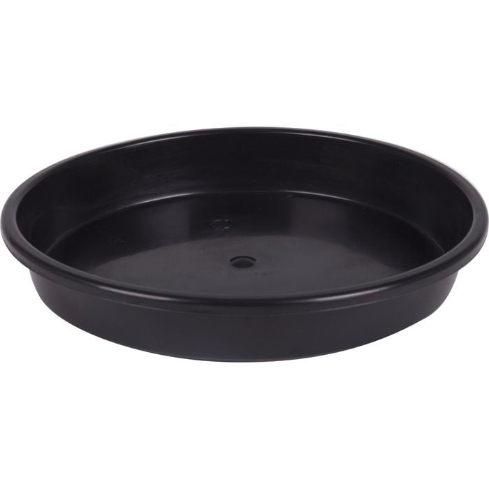 Garden City Plastic Black Grow Pot Saucer - 180mm Black