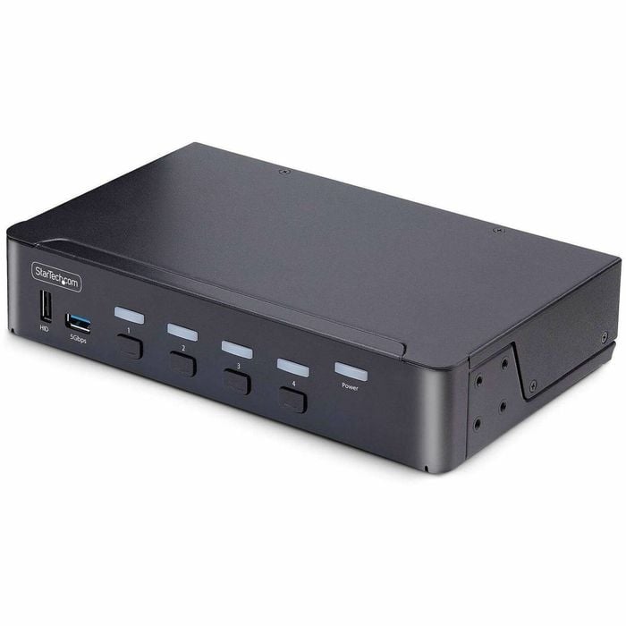 4-Port DisplayPort KVM Switch 8K 60Hz / 4K 144Hz Single Display DP 1.4 2x USB 3.0 Ports 4x USB 2.0 HID Ports Push-Button