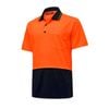 Hard Yakka Orange And Navy Hi Vis Short Sleeve Polo - Size 3XL