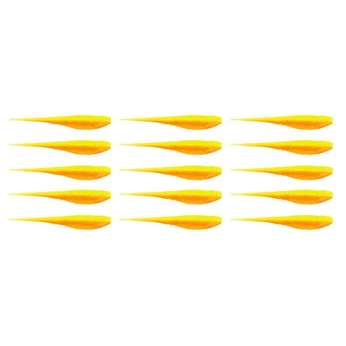 3x 5PK 5 In Rapala Crush City The Jerk Soft Plastic Minnow Lures - Solar Flare