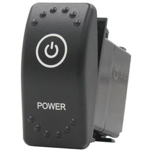 Switch Boss Blue LED Laser Etched Rocker Switch - Power