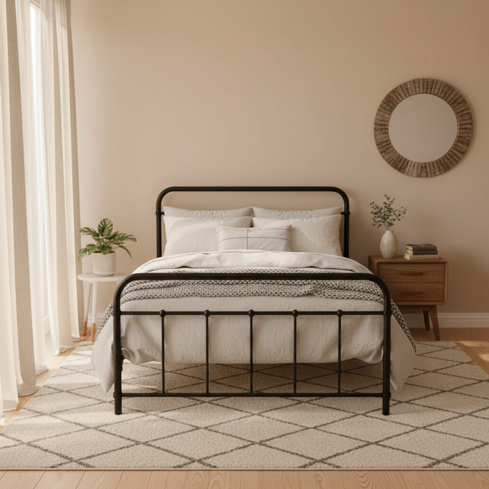Artiss Metal Bed Frame King Single Size Bed Base Beds Platform Black