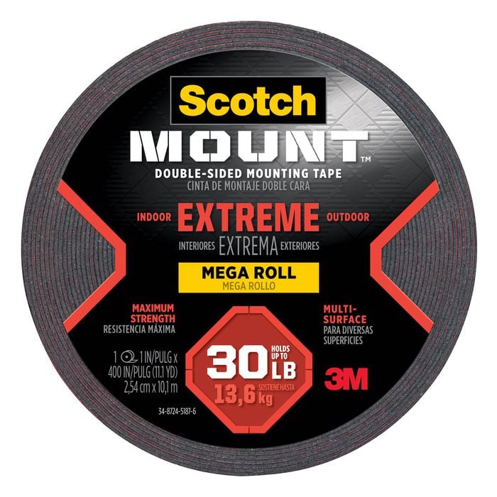 Scotch 2.54 x 10.6m Mount Extreme Double-Sided Mounting Tape Mega Roll