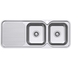Everhard 1180mm 1TH RH Stainless Steel Classic Standard 2 Bowl And Drainer
