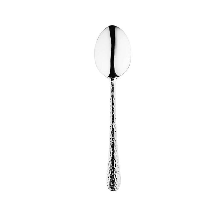 Olympia Dessert Spoons Tivoli Hammered 18/10 Stainless Steel 12 Pack 182mm