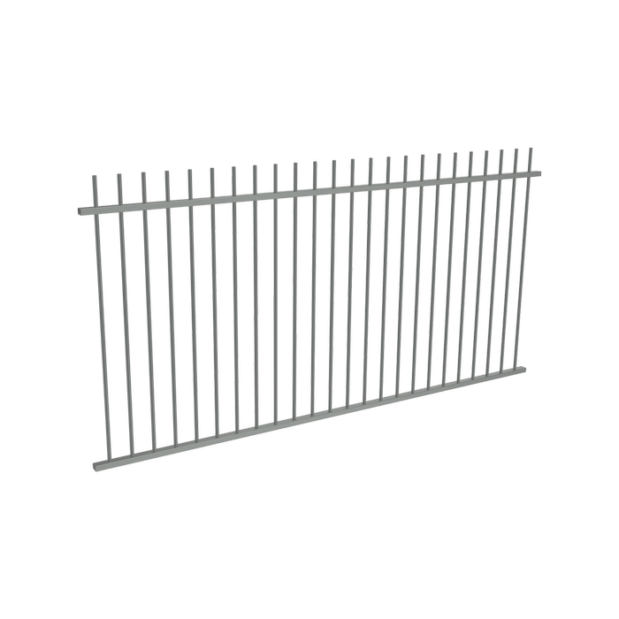 ProtectorAl 1201 - 2399 x 1200mm Palladium Silver Aluminium Pool Fence Panel Picket Top
