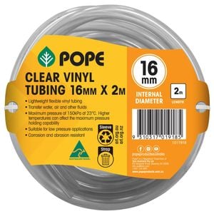 Pope 16mm x 2m Clear Vinyl Tubing