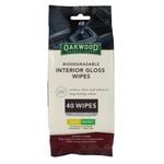 Oakwood 200 x 150mm Biodegradable Interior Gloss Wipe - 40 Pack