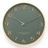 One Six Eight London Wallace Olive Green 30cm Silent Wall Clock