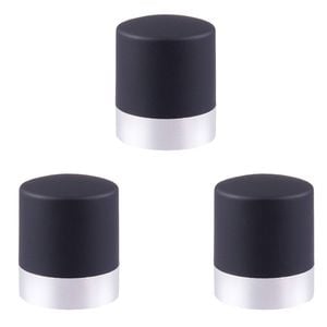 3PK Bartender Twist-Lock Champagne Bottle Resealer - Silver
