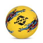Nivia Storm Football Yellow Size 5 Rubberized Moulded Soccer Ball