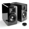 Airpulse A100 Active Wireless Bookshelf Speakers and WiiM Mini Black