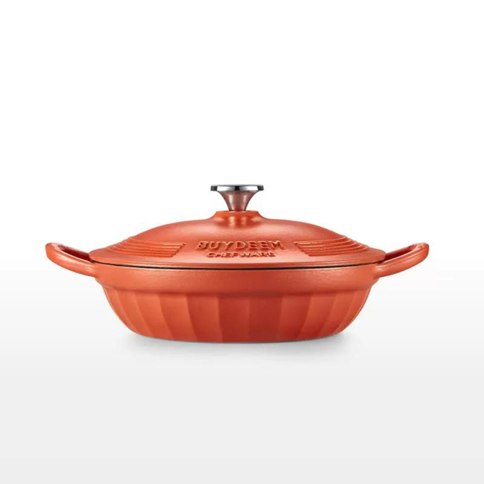 BUYDEEM CP581 Enameled Cast Iron Dutch Oven Red