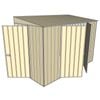 Build-a-Shed 1.5 x 3 x 2m Hinged Door Tunnel Shed with 2 Hinged Side Doors - Cream