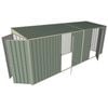 Build-a-Shed 1.5 x 5.2 x 2m Dual Single Hinged Side Door Skillion Shed - Green