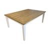 Leura Belle Large Rustic 210Cm X 150Cm Indoor Timber Dining Table - Distressed White Honey top