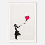 Galrie Banksy Girl With Balloon Artwork Print, 2004 - Iconic Art Piece for Collectors, Poster Only, A4 21 x 30cm (8 x 12inch)