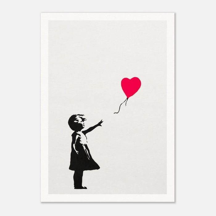 Galrie Banksy Girl With Balloon Artwork Print, 2004 - Iconic Art Piece for Collectors, Poster Only, A4 21 x 30cm (8 x 12inch)