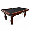 TOPONE 7FT Slate Pool Table Classic Billiard Table with Solid Wood Frame, Luxury Walnut Frame & Full Accessories - Black