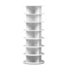 Lauft 7 Tier 360 Swivel Rotating Shoe Rack Tower Book Storage Display Stand