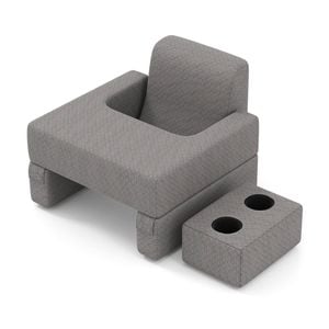 Costway 3pcs Reading Pillow Set Body Cushion Wedge Pillow Bed Couch
