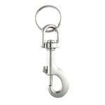 Taskmaster 81 x 12mm Nickel Plated Snap Hook with Key Ring - 4 Pack