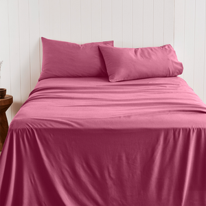 Adorn Living Bamboo Blend Sheet Set - Orchid - Double