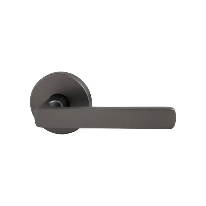 Schlage Graphite Medio Plus Series Rivera Dummy Lever with QuickFix