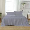 J Elliot Home Microfibre Queen Bed Sheet w/ Pillowcases Bedding Set Silver Grey