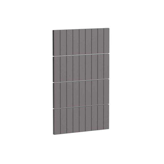 Kaboodle 450mm Smoked Grey V-Groove 4 Drawer Panels