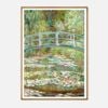 Galrie Monet’s Japanese Bridge Art Print Iconic Impressionist Masterpiece for Home Decor, Wood Frame, 50 x 70cm (20 x 28inch)