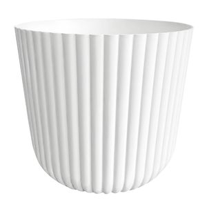 All Set 36.5cm White Linear Plastic Pot