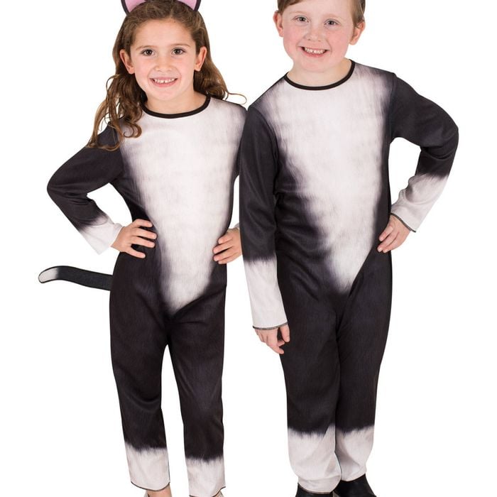 Cat Halloween Costume Child Official Rubies Jumpsuit with Tail and Ears Headband, 6-8 Years