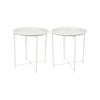 Harbour Housewares Round Steel Tray Tables - Pack of 2